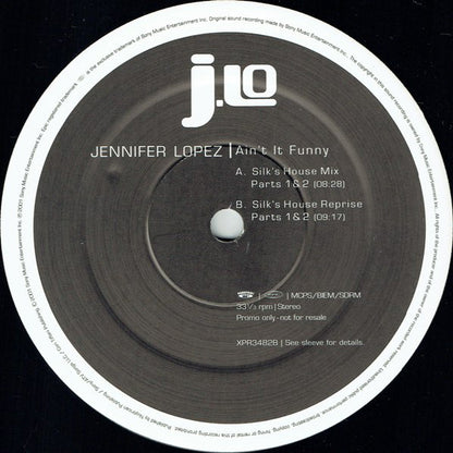 Jennifer Lopez : Ain't It Funny (Steve 'Silk' Hurley Mixes) (12", Single, Promo)