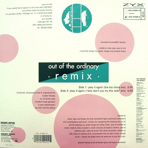 Out Of The Ordinary : Play It Again (Remix) (12")