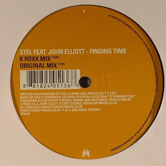 Stel Feat. John Elliott (2) : Finding Time (12")