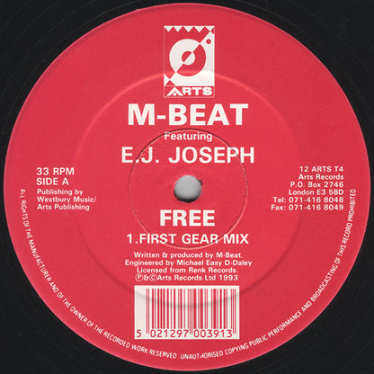 M-Beat Featuring E.J. Joseph : Free (12")