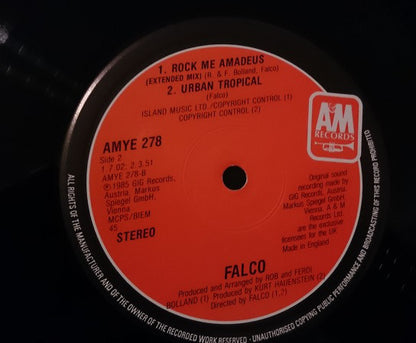 Falco : Rock Me Amadeus (Special Salieri Club Mix) (12", Single)