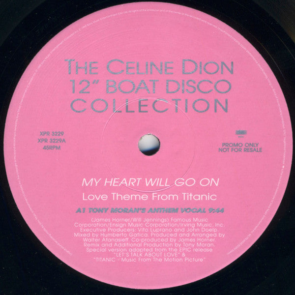 Céline Dion : My Heart Will Go On (The 12" Boat Disco Collection) (Part 1) (12", Promo)
