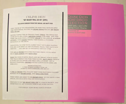 Céline Dion : My Heart Will Go On (The 12" Boat Disco Collection) (Part 1) (12", Promo)