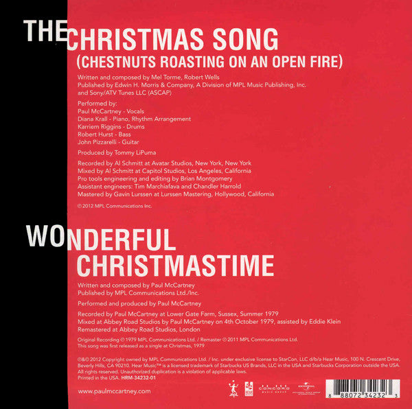 Paul McCartney : Christmas Kisses (7", Single, Ltd, Red)