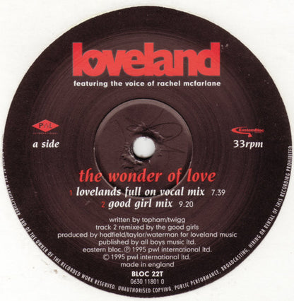Loveland Featuring The Voice Of Rachel McFarlane : The Wonder Of Love (12", Single)