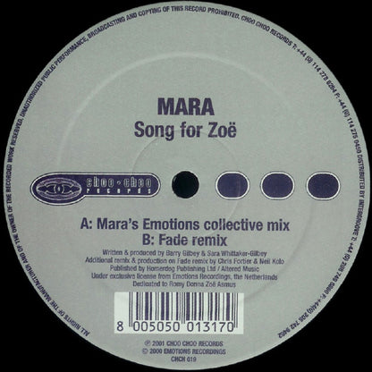 Mara : Song For Zoë (12")