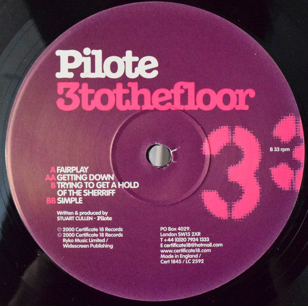 Pilote : 3tothefloor (12")