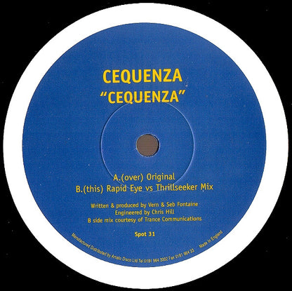 Seb Fontaine + Jules Vern Present Cequenza : Cequenza (12")