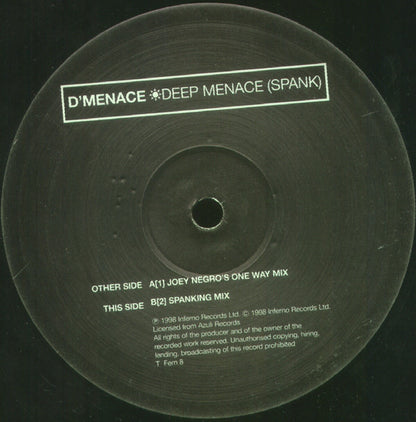 D'Menace : Deep Menace (Spank) (12")
