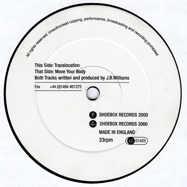 John B : Move Your Body / Translocation (12")