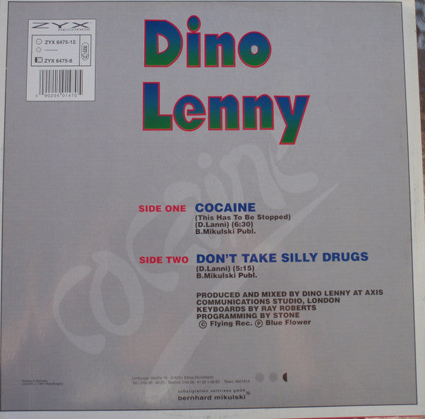 Dino Lenny : Cocaine (This Has To Be Stopped) (12")