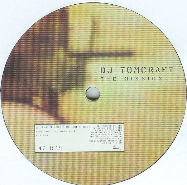 DJ Tomcraft* : The Mission (12")