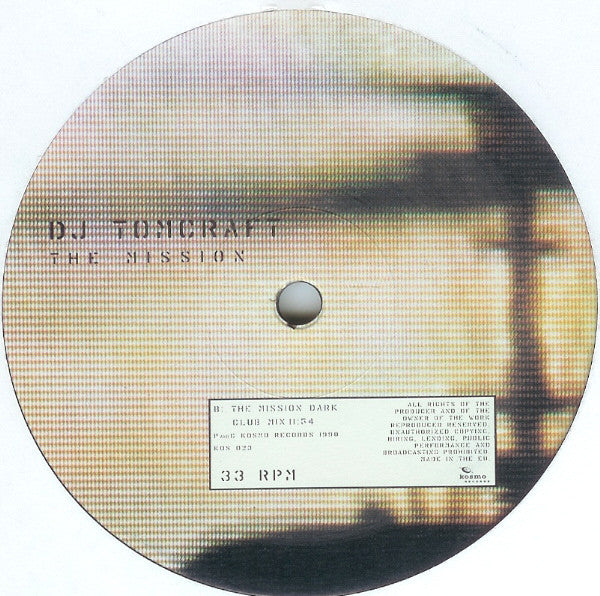 DJ Tomcraft* : The Mission (12")