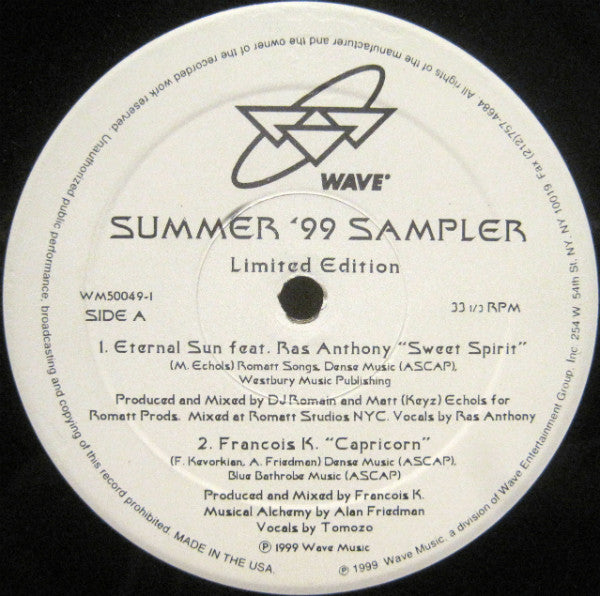 Various : Wave Music Summer '99 Sampler (12", Ltd, Smplr)