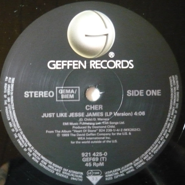 Cher : Just Like Jesse James (12", Single)