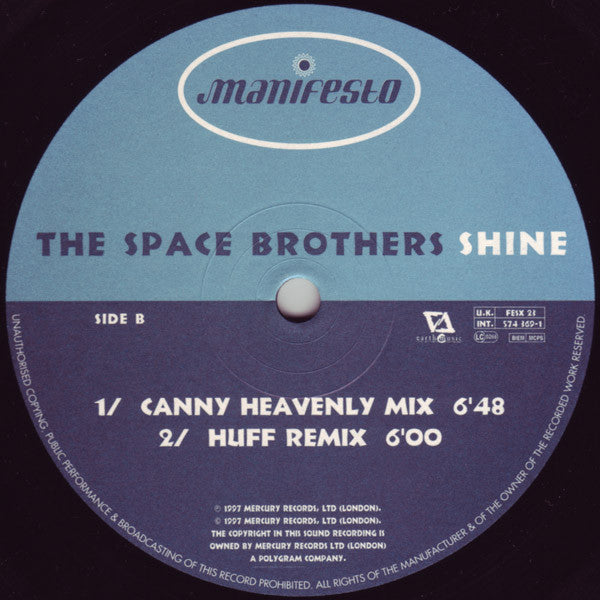 The Space Brothers : Shine (12")