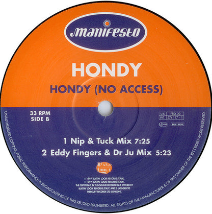 Hondy : Hondy (No Access) (12")