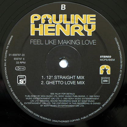 Pauline Henry : Feel Like Making Love (12", Single)