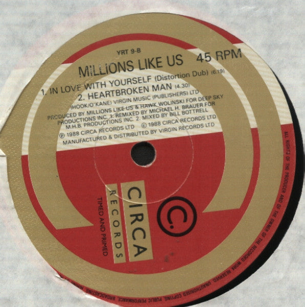 Millions Like Us : In Love With Yourself (12")