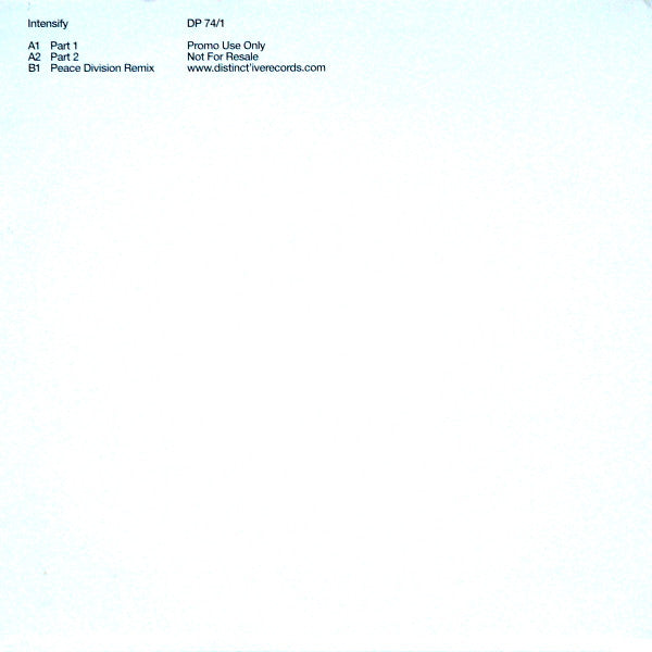 Way Out West : Intensify (12", Promo)