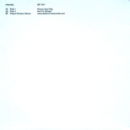 Way Out West : Intensify (12", Promo)