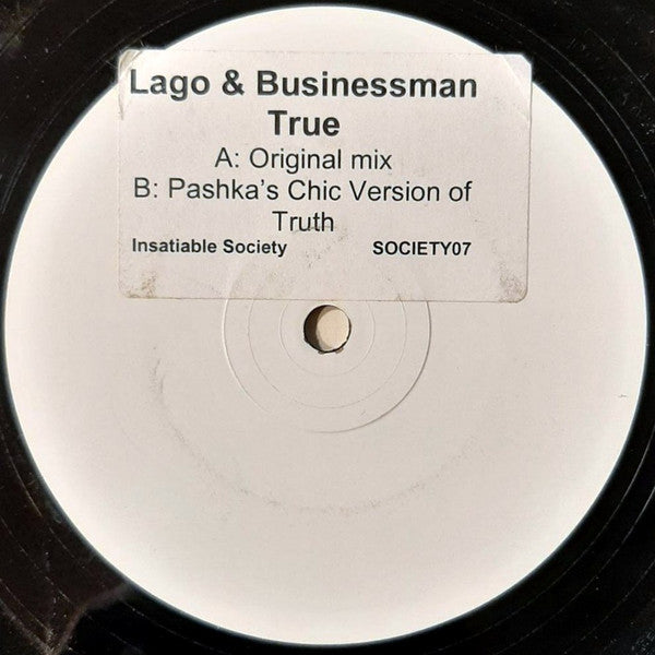 Lago & Businessman : True (12", W/Lbl, Sti)