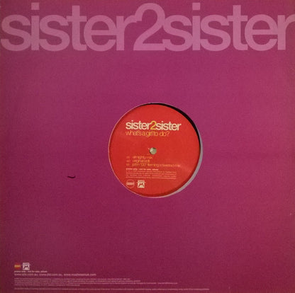 Sister 2 Sister : What's A Girl To Do? (12", Promo)