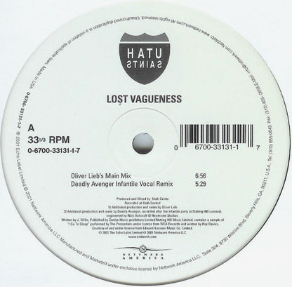 Utah Saints : Lost Vagueness (12")
