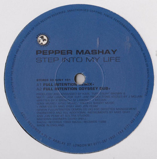 Pepper Mashay : Step Into My Life (Full Intention Mixes) (12")