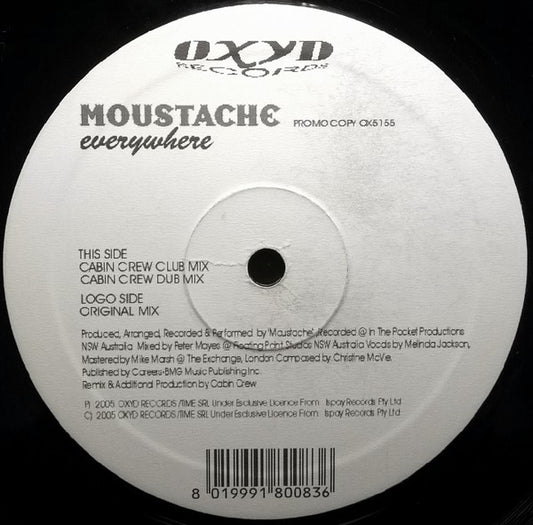 Moustache : Everywhere (12", Promo)
