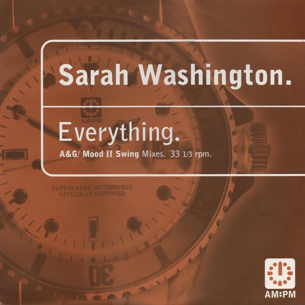 Sarah Washington : Everything (A&G / Mood II Swing Mixes) (12")