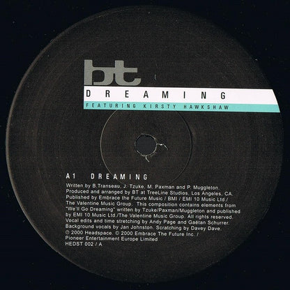 BT Featuring Kirsty Hawkshaw : Dreaming (12")