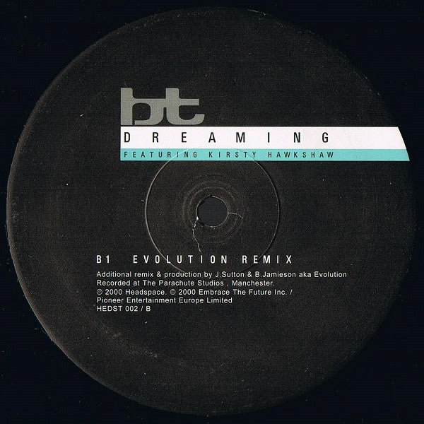 BT Featuring Kirsty Hawkshaw : Dreaming (12")