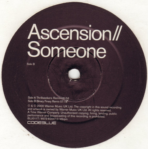 Ascension : Someone (12")