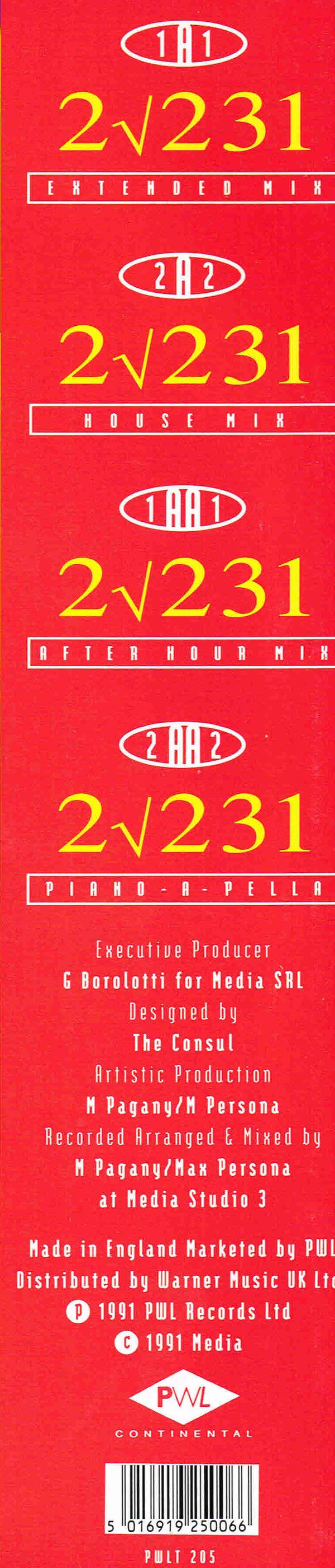 Anticappella : 2√231 (12", Single)