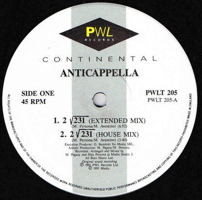 Anticappella : 2√231 (12", Single)