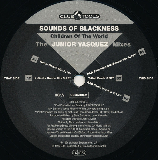 Sounds Of Blackness : Children Of The World (The Junior Vasquez Mixes) (12")