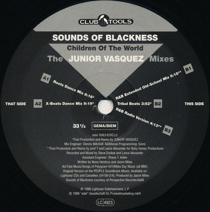 Sounds Of Blackness : Children Of The World (The Junior Vasquez Mixes) (12")