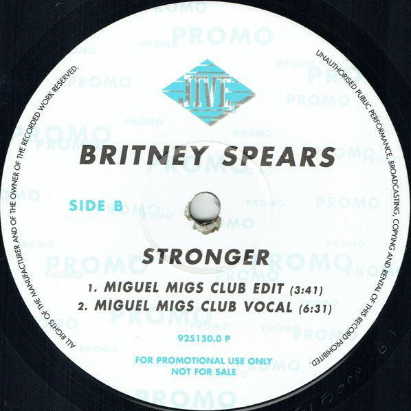 Britney Spears : Stronger (12", Promo)