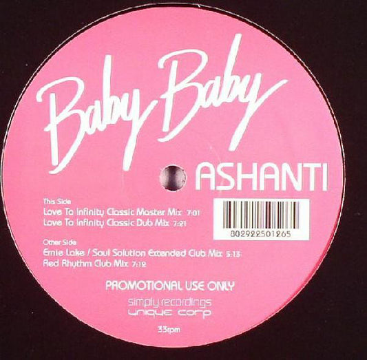 Ashanti : Baby Baby (12", Promo)