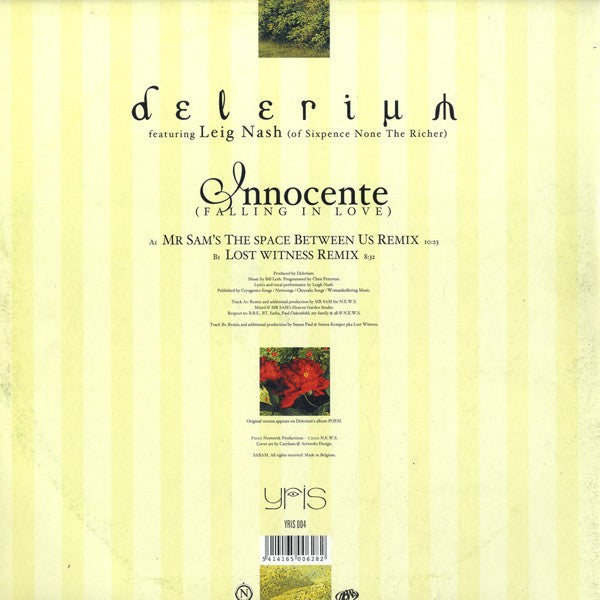 Delerium Featuring Leigh Nash : Innocente (Falling In Love) (Mr Sam / Lost Witness Mixes) (12", Single)