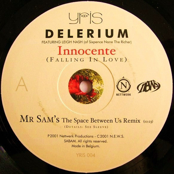 Delerium Featuring Leigh Nash : Innocente (Falling In Love) (Mr Sam / Lost Witness Mixes) (12", Single)