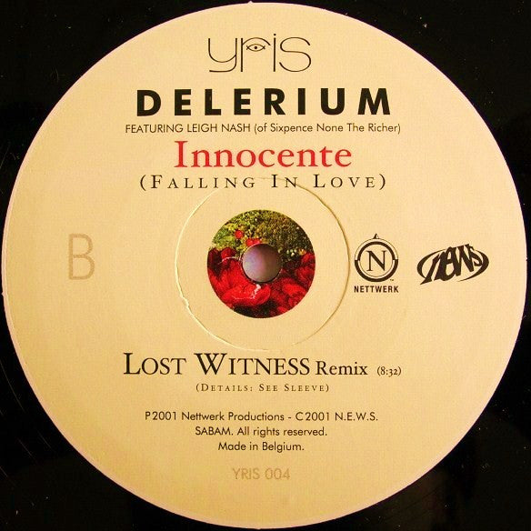 Delerium Featuring Leigh Nash : Innocente (Falling In Love) (Mr Sam / Lost Witness Mixes) (12", Single)