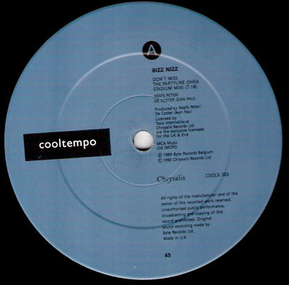 Bizz Nizz : Don't Miss The Partyline (12")