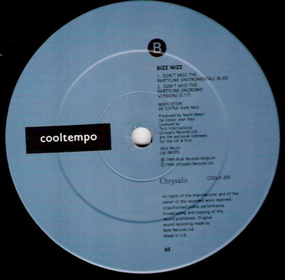 Bizz Nizz : Don't Miss The Partyline (12")
