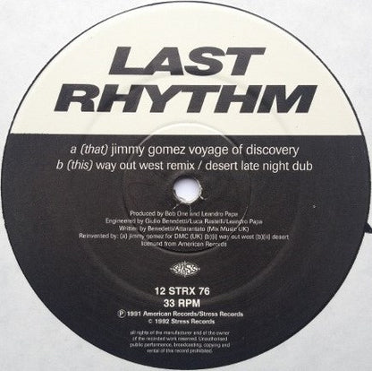 Last Rhythm : Last Rhythm (The 1996 Remixes) (12")