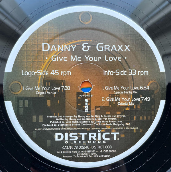 Danny & Graxx : Give Me Your Love (12")