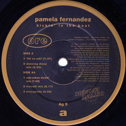 Pamela Fernandez : Kickin' In The Beat (12", Single)