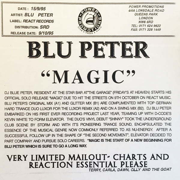 Blu Peter : Magic (12")