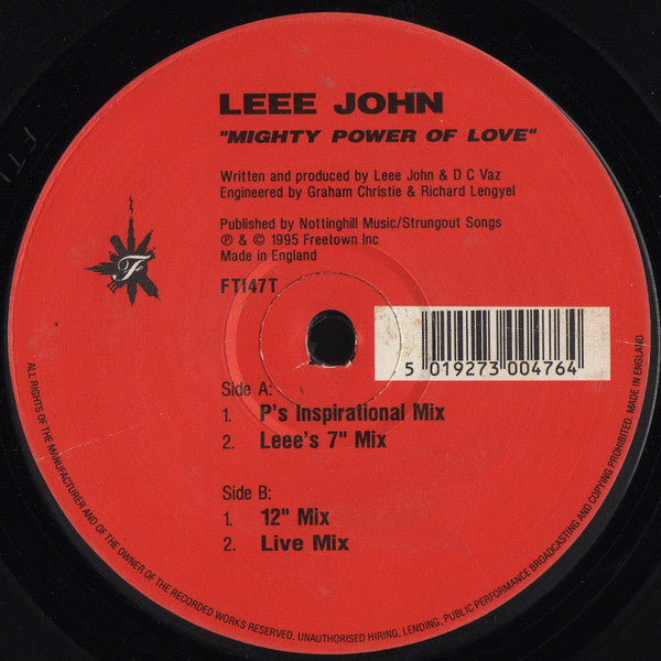 Leee John : Mighty Power Of Love (12")